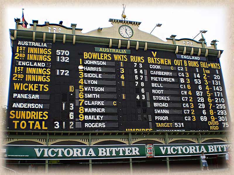 scoreboard closeup